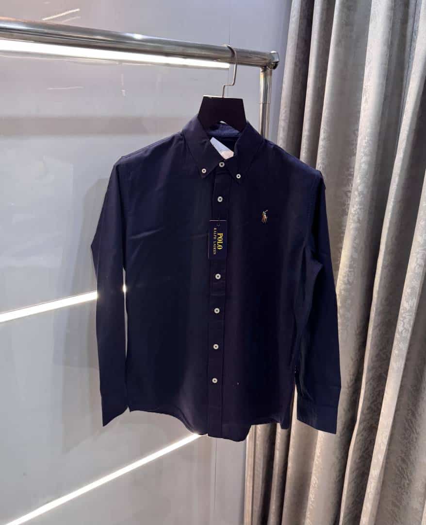 Ralp h lauren Navy Blue Premium Oxford Shirt