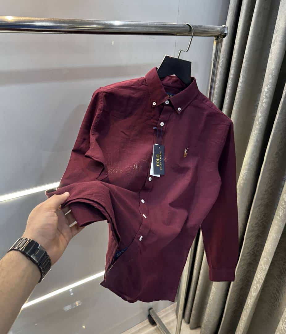 Ralph Laure n Cotton Linen Wine Premium Shirt