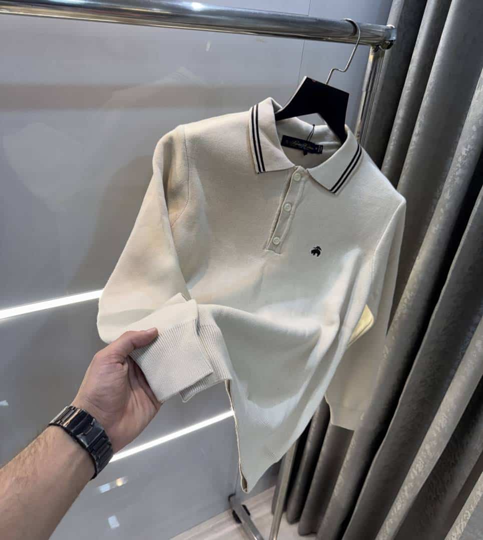 Brooks Brother Cream Premium Knitted Pull Over