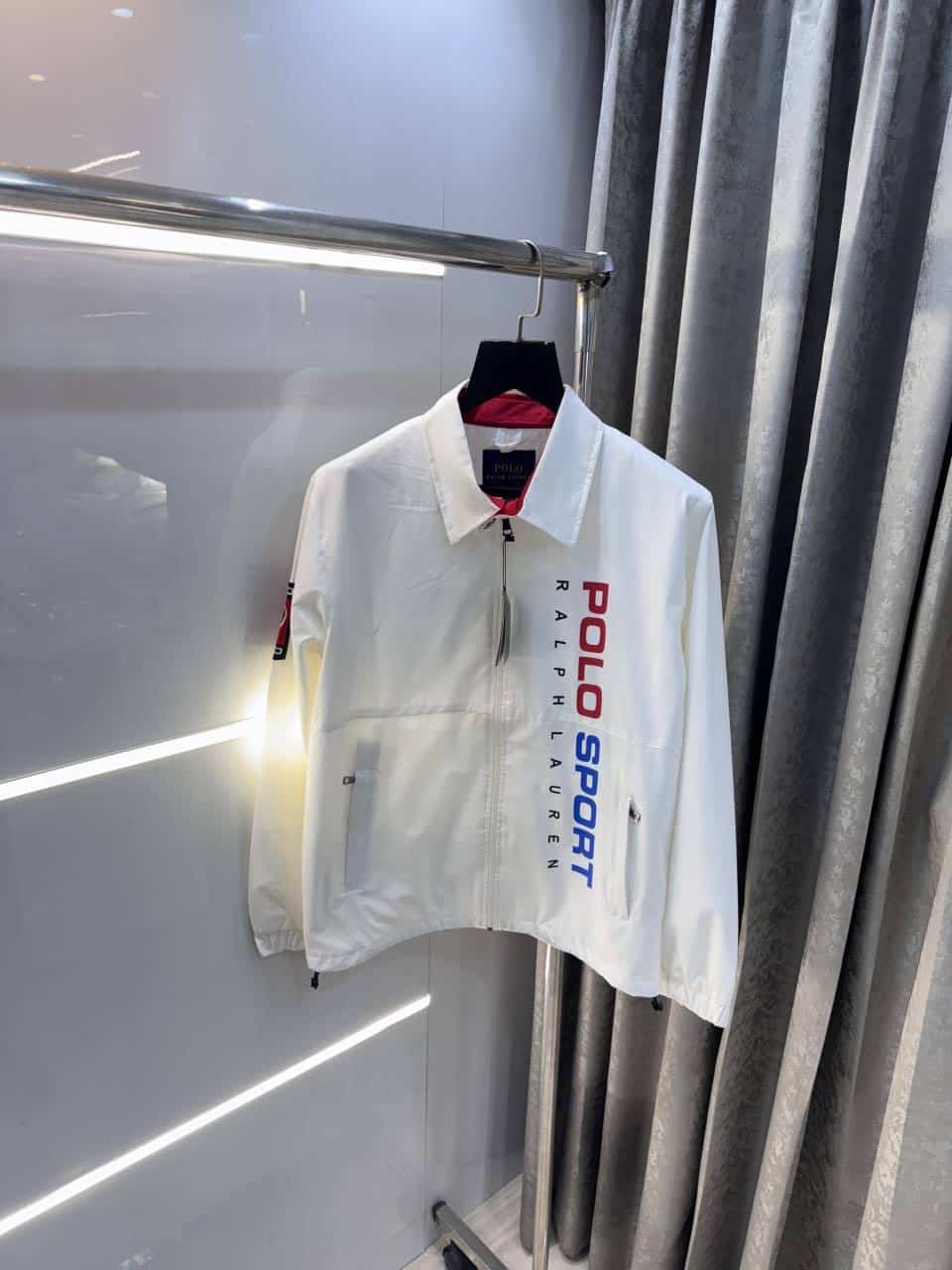 Ralp h Lauren White Imported Premium Bomber Jacket