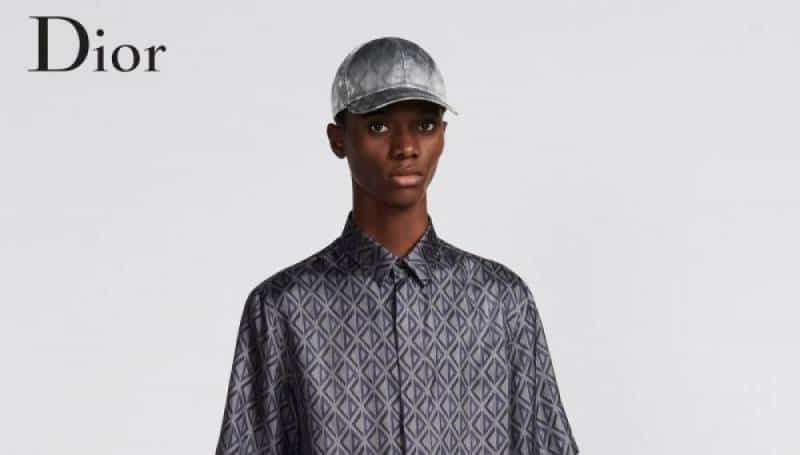 Christian Dio r Blue Printed Premium Shirt With Box Packing And Carry Bag