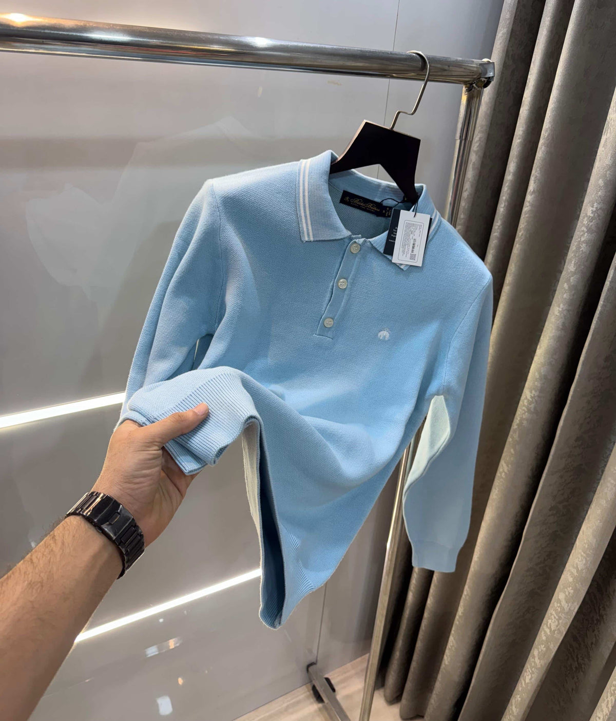Brooks Brother Sky Blue Premium Knitted Pull Over