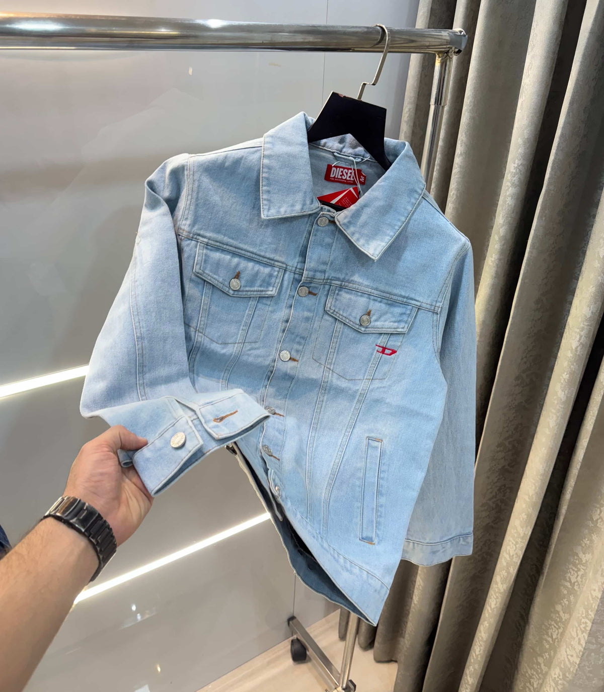 Diese l Sky Blue Diljit Edition Imported Denim Jacket