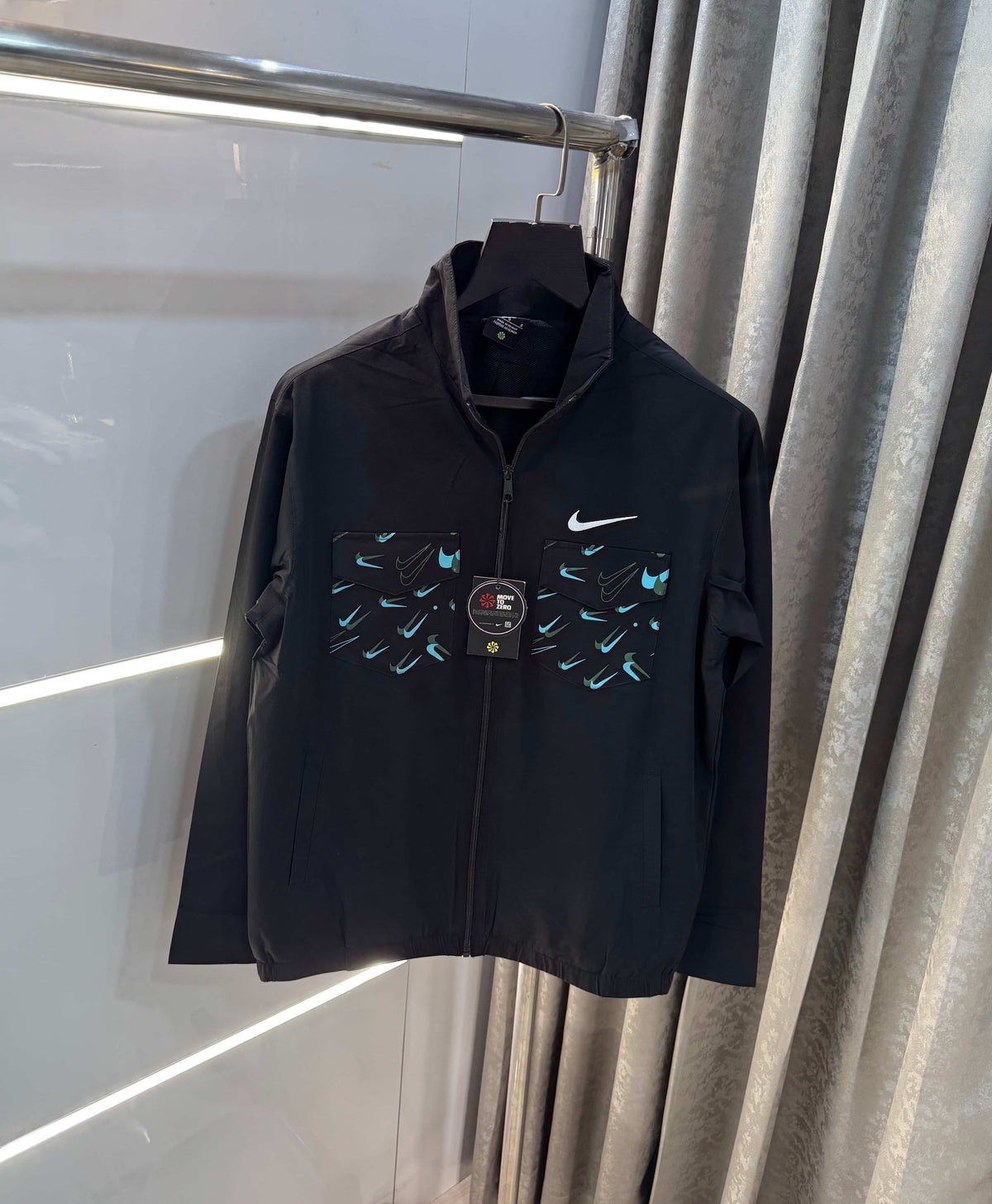 Nik e Black Imported Premium Bomber Jacket
