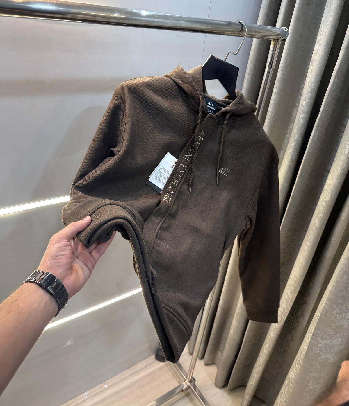 Arman i E...·xchange Brown Classic Zipper Jacket