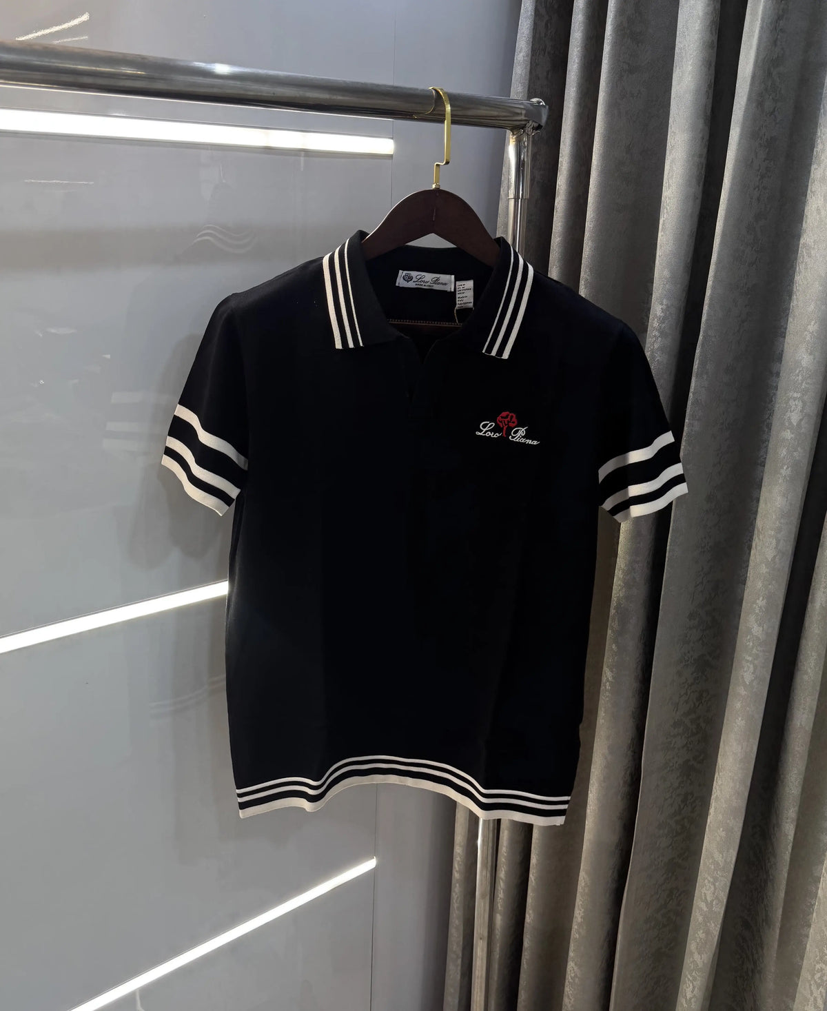 Loro Piana Black Premium Polo T-shirt