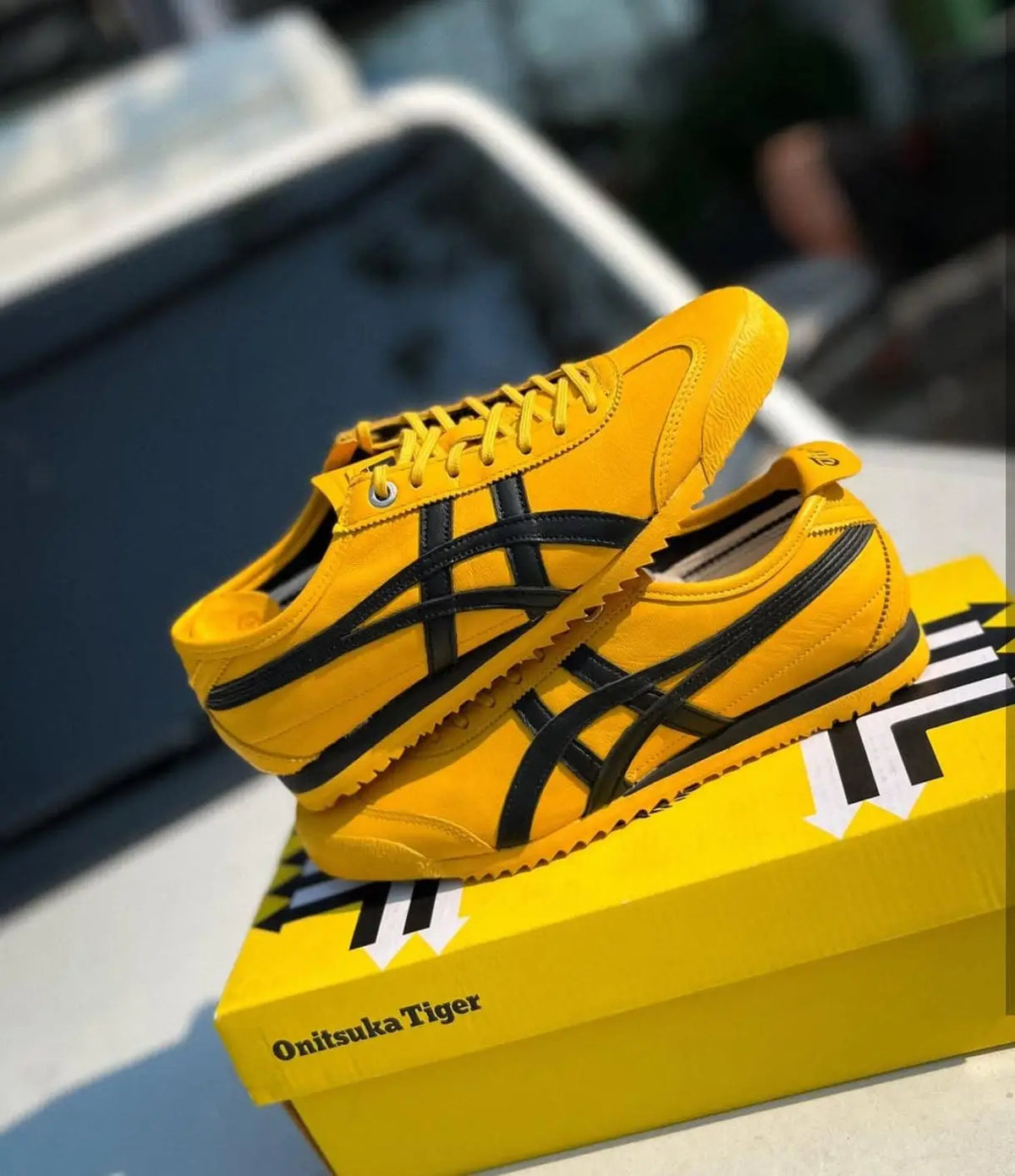 Onitsuka Tiger Mexico 66 SD Yellow Black  7A Premium Sneakers (D-2033)
