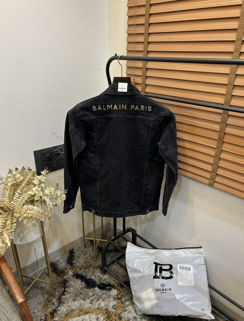 Balmai_n Turkey Imported Very Premium Highly Detailed Denim Black Jacket (DN 560)