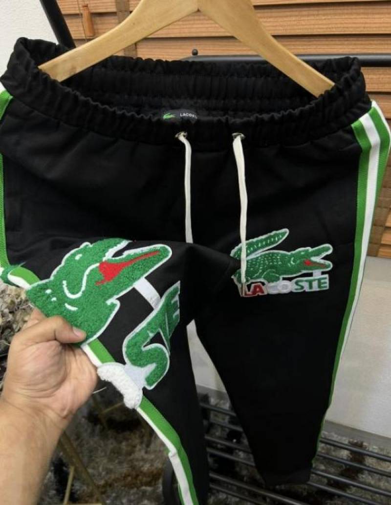 Lacost_e Logo Patchworked Turkey Imported Premium Trackpant