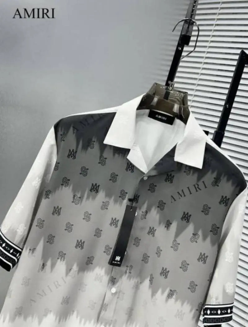 Amir_i White Turkey Imported Very Premium All Over Printed Half Shirt (DN 535)