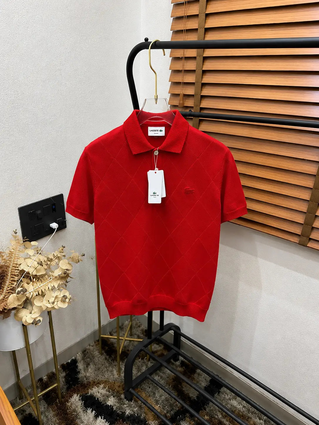 Lacost_e Very Premium Knitted Stretchable Polo T-shirt (DN 549)