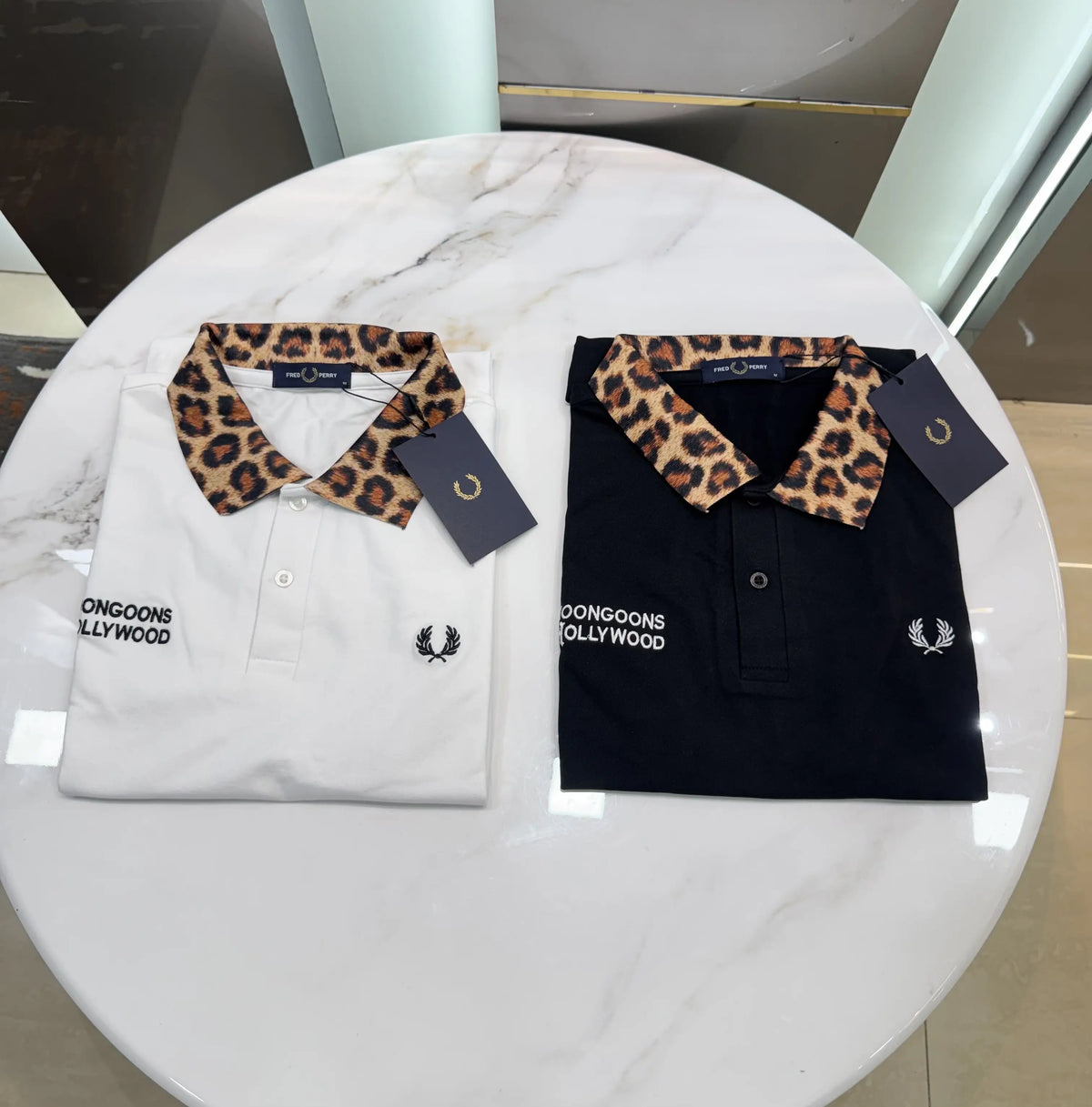 Fredperr y Black Embroidery Logo Premium Polo T-Shirt