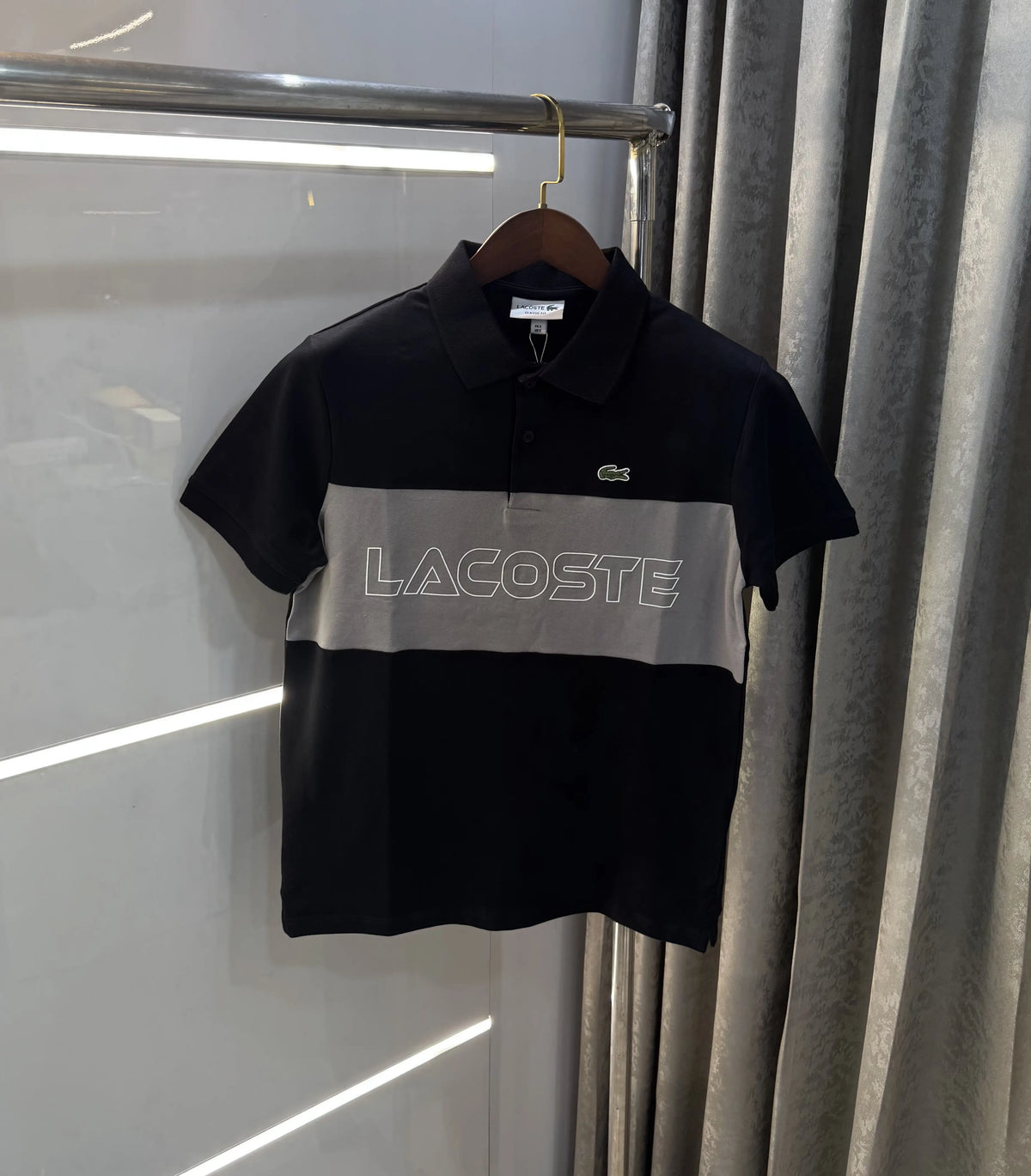 Lacost e Black Logo Work Premium Polo T-Shirt