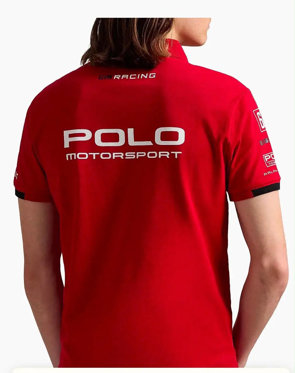 Ralp.h Laure.n Red Embroidery Logo Premium Classic Polo T-Shirt