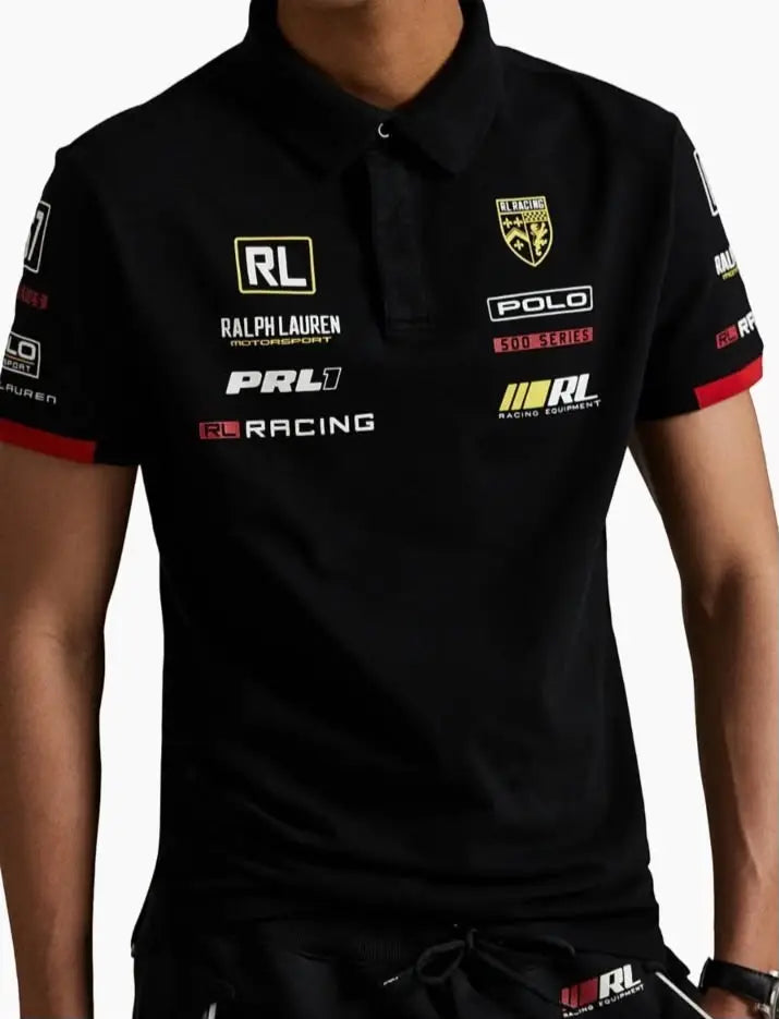 Ralp.h Laure.n Black Embroidery Logo Premium Classic Polo T-Shirt