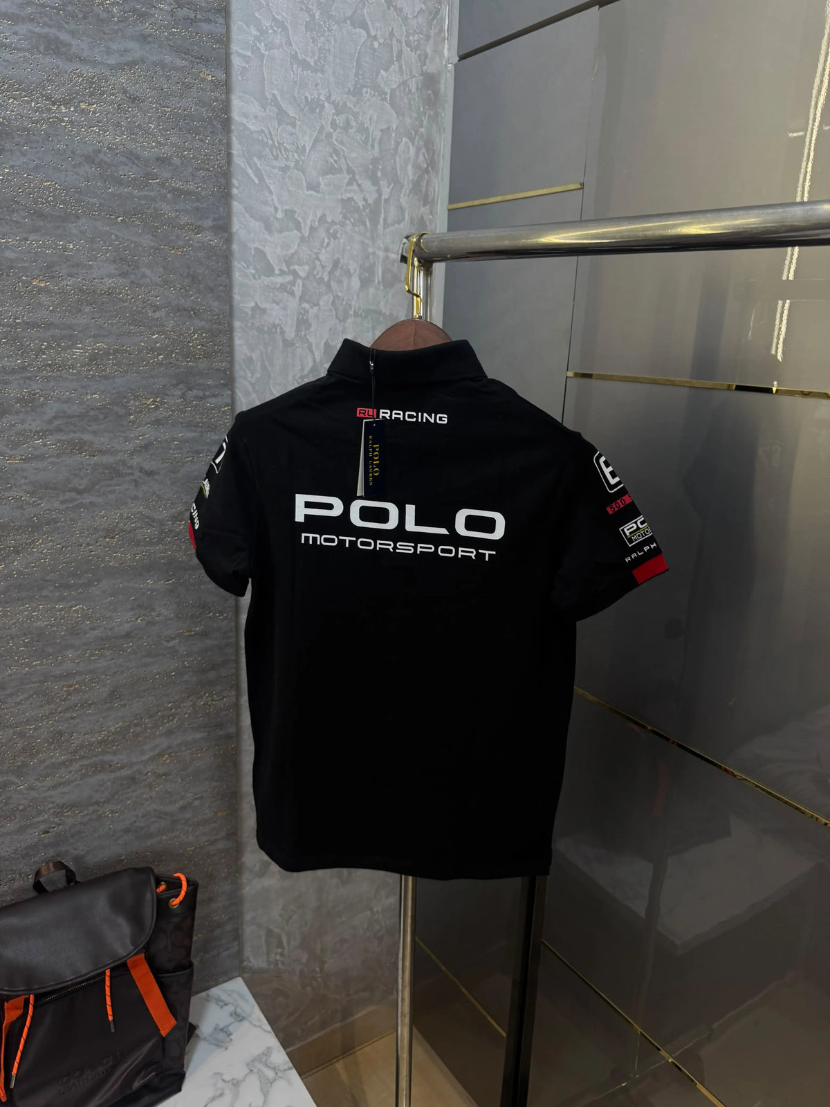 Ralp.h Laure.n Black Embroidery Logo Premium Classic Polo T-Shirt
