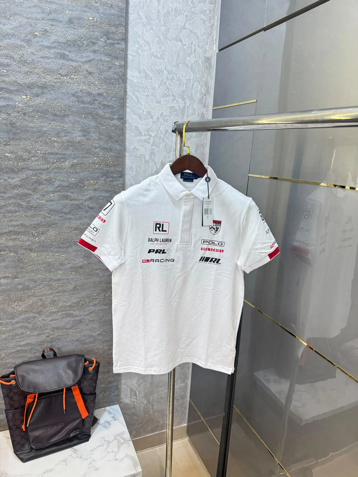 Ralp h Laure.n White Embroidery Logo Premium Classic Polo T-Shirt
