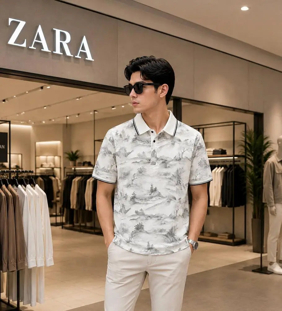 Zar_a Printed Very Premium Imported Polo T-shirt (DN 635)