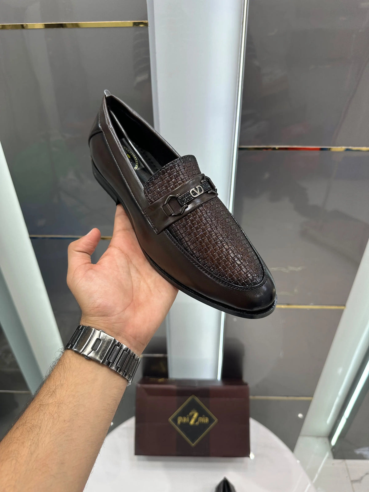 Paiznia_Brown Premium Leather Formal Loafers