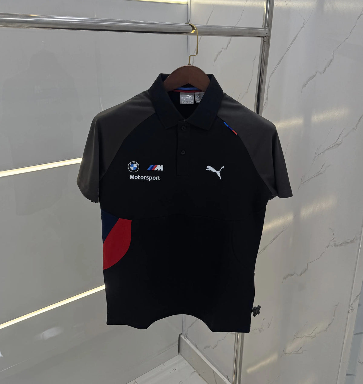 Pum a Black Bmw Edition Premium Polo T-shirt