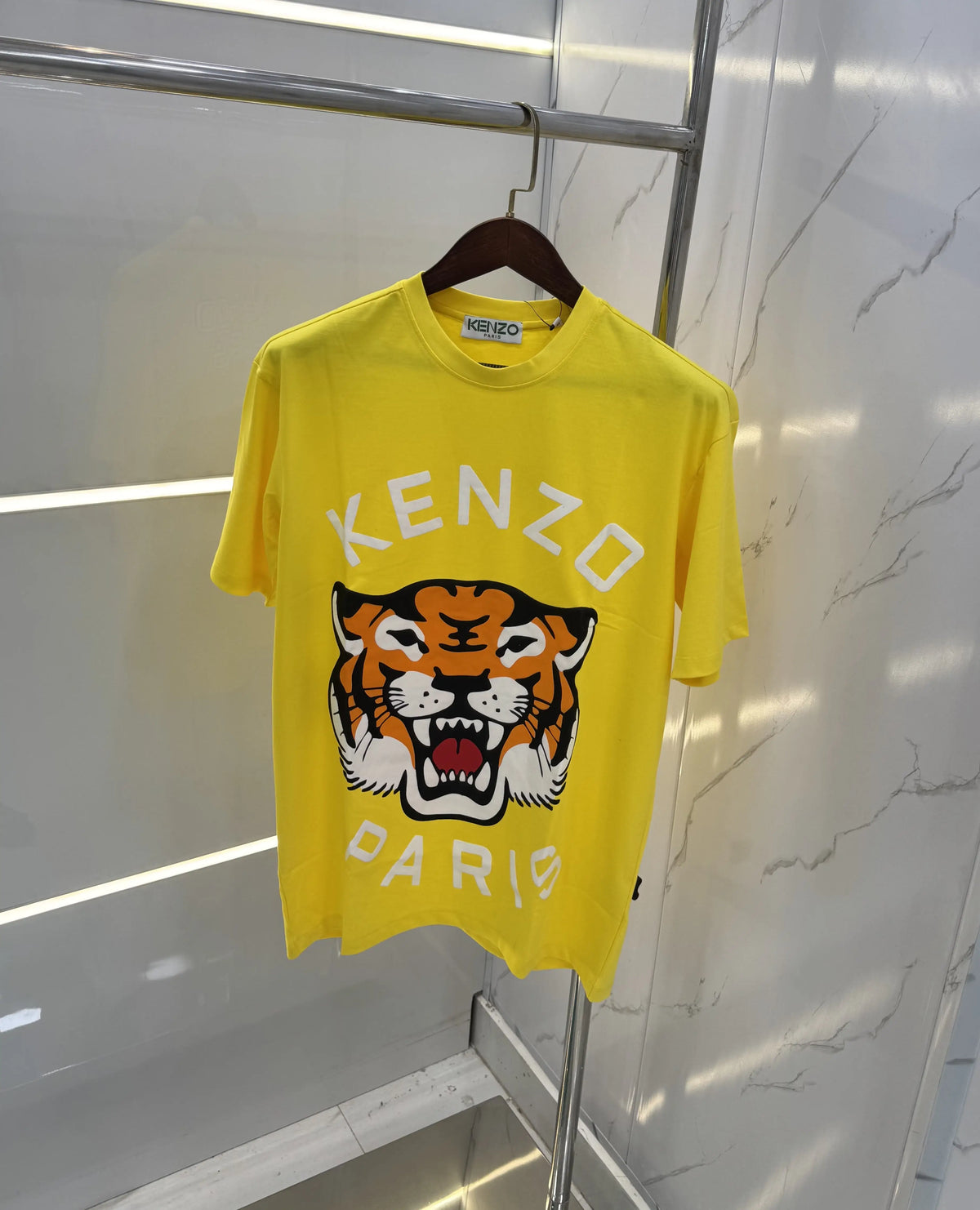 Kenzo Yellow Printed Imported Oversized T-Shirt