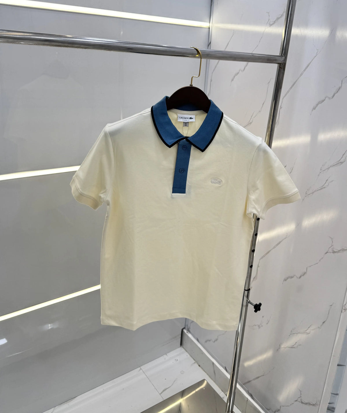 Lacost e Cream Logo Work Premium Polo T-Shirt