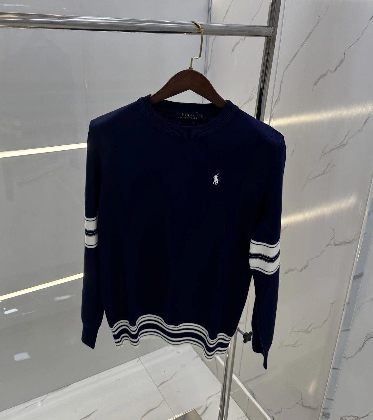 Ralp.h  Laure.n Navy Blue Imported Knitted Pull Over