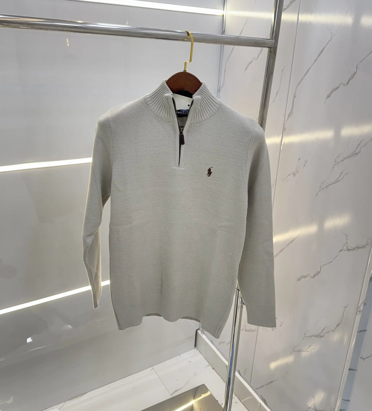 Ralp h  Laure n Grey Imported Knitted Pull Over