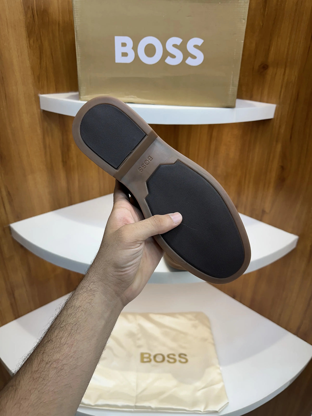 Hugo_Boss Brown Premium Suede Leather Formal Loafers