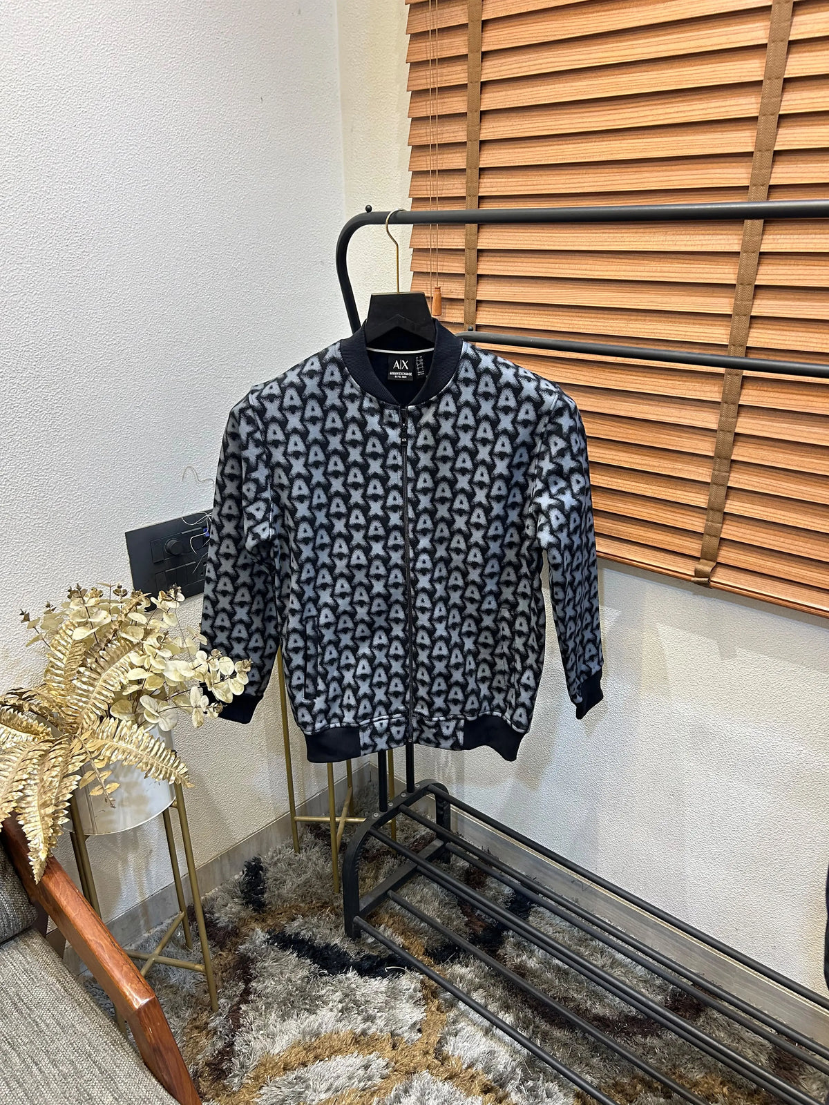 Arman_i Exchange All Over AX Printed Black Imported Premium Sweatshirt (DN 551)