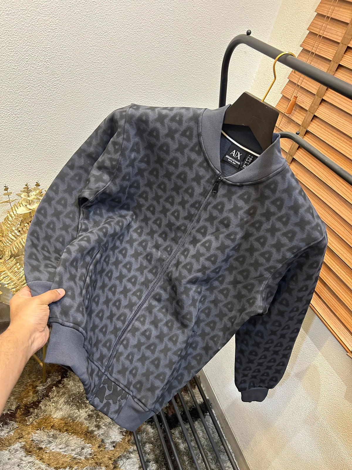 Arman_i Exchange All Over AX Printed Grey Imported Premium Sweatshirt (DN 551)