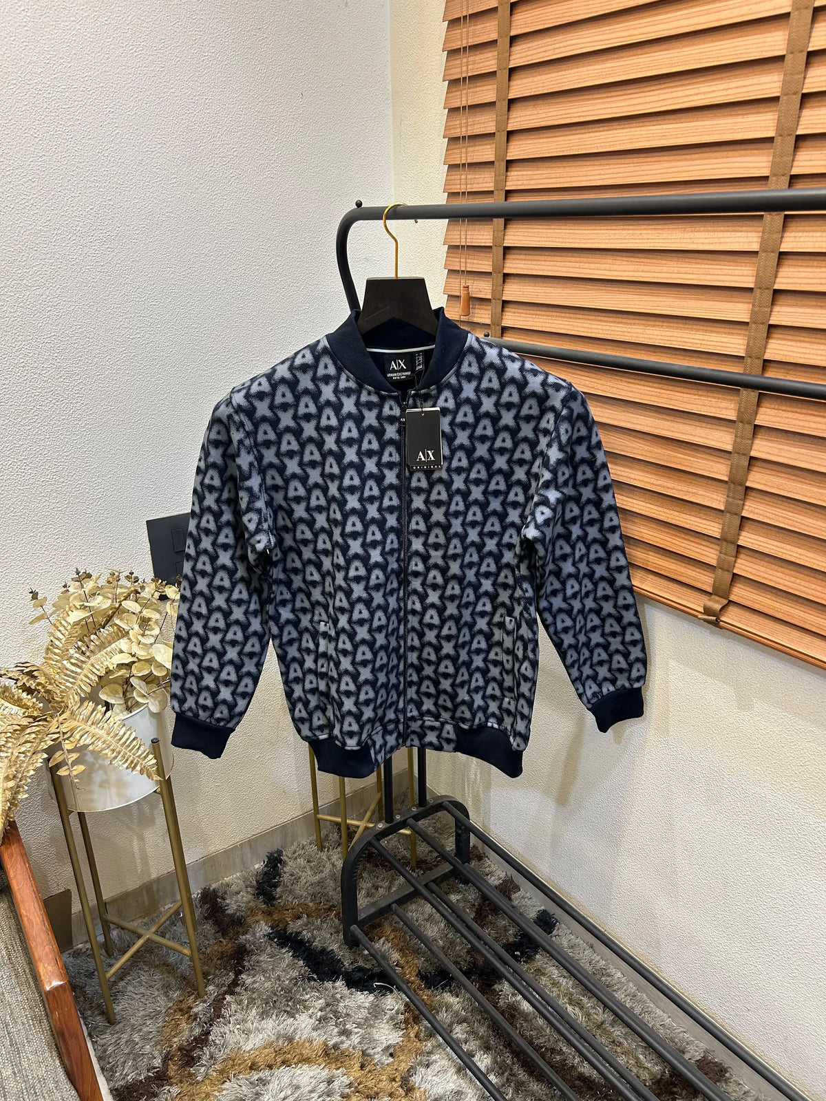 Arman_i Exchange All Over AX Printed Navy Blue Imported Premium Sweatshirt (DN 551)
