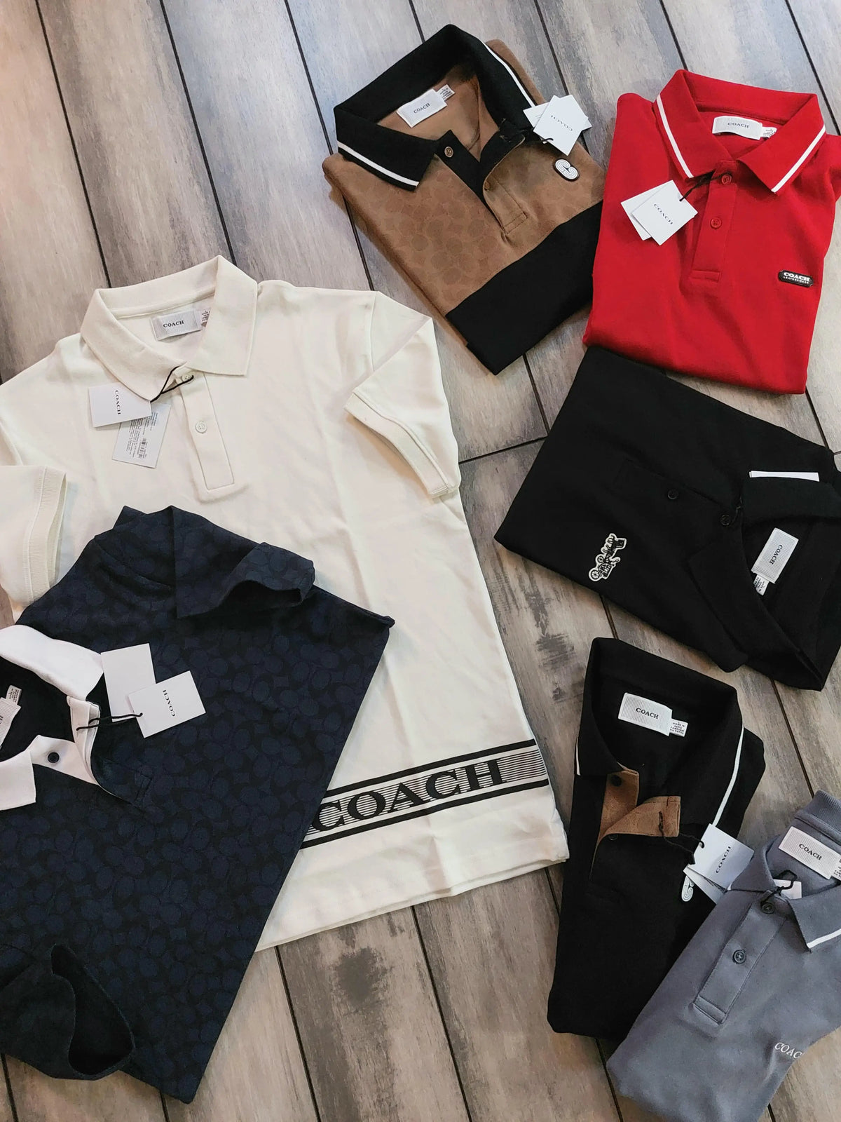 Coac h Cream Imported Polo T-Shirt