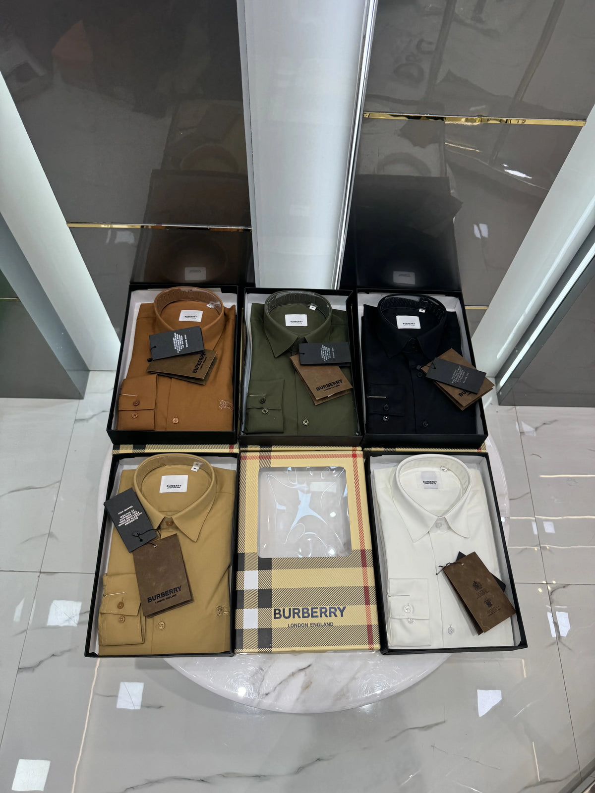 Burberr y  Olive   Premium Shirt With Original Box