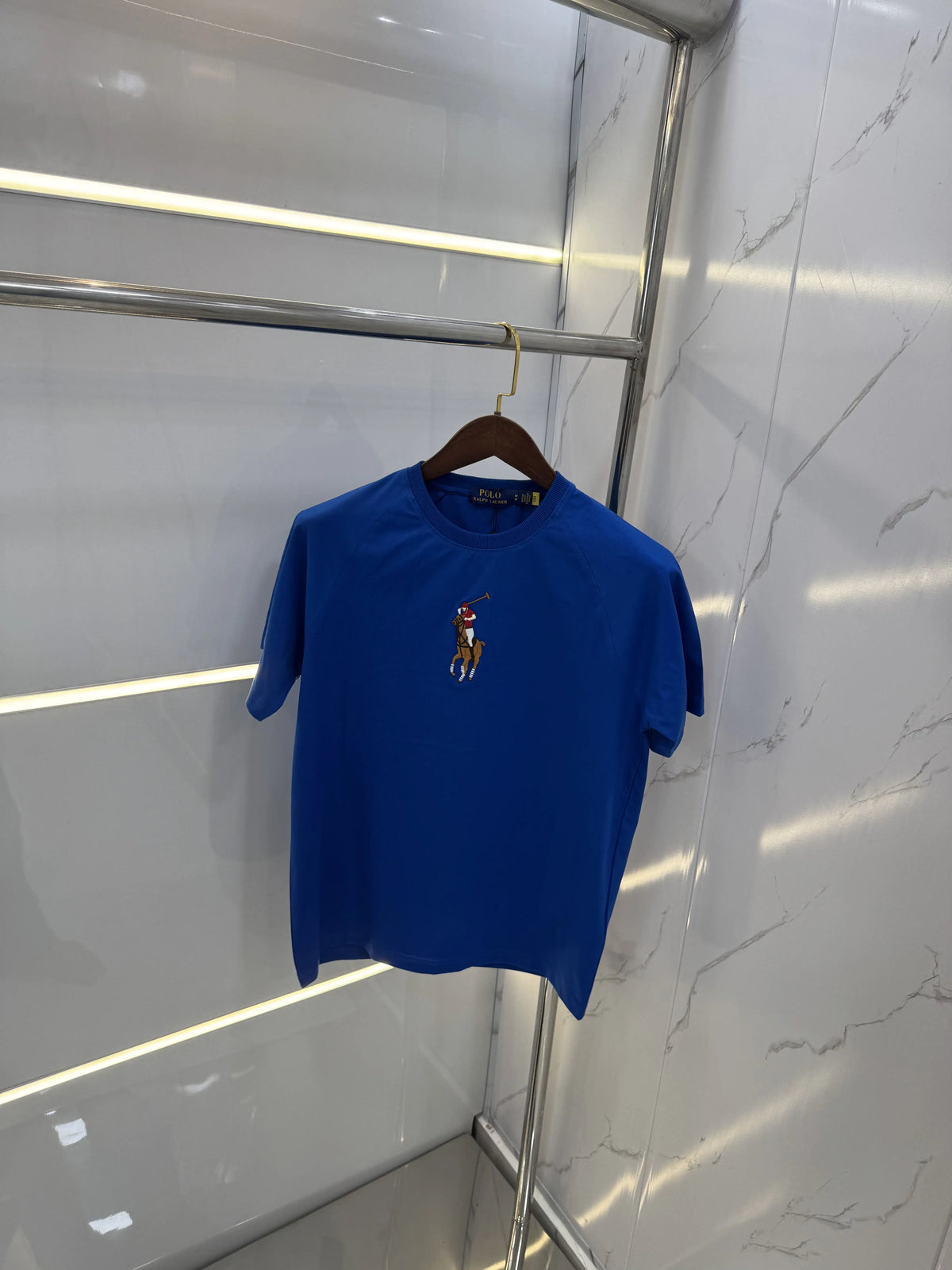 Ralp h Lauren Blue  Embroidery Logo premium Polo T-shirt