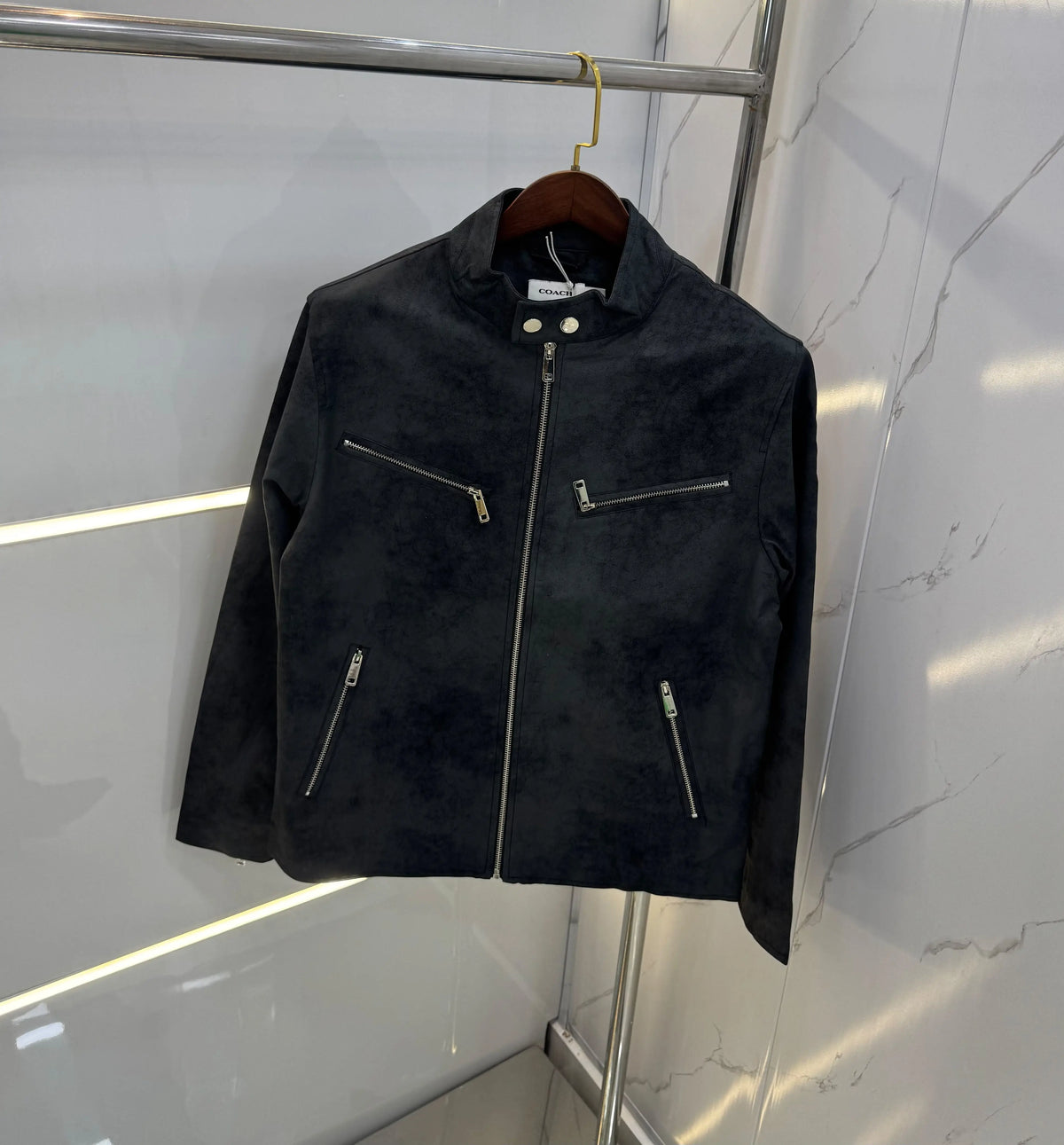 Coac h Black  Premium Leather Jacket