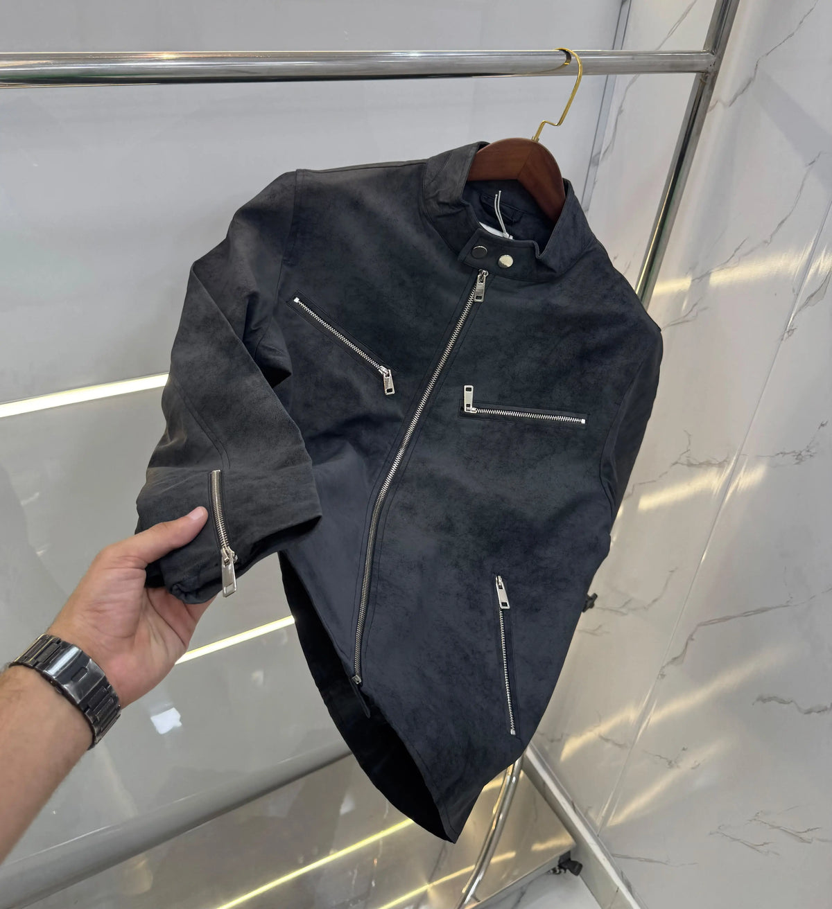 Coac h Black  Premium Leather Jacket