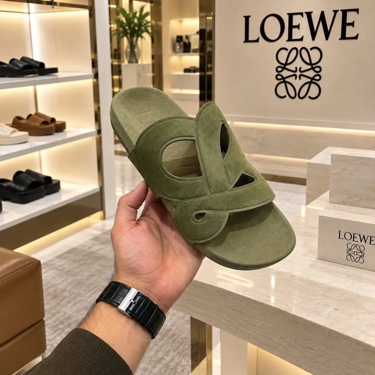 Loewe_Olive Premium Luxury Slide For Men