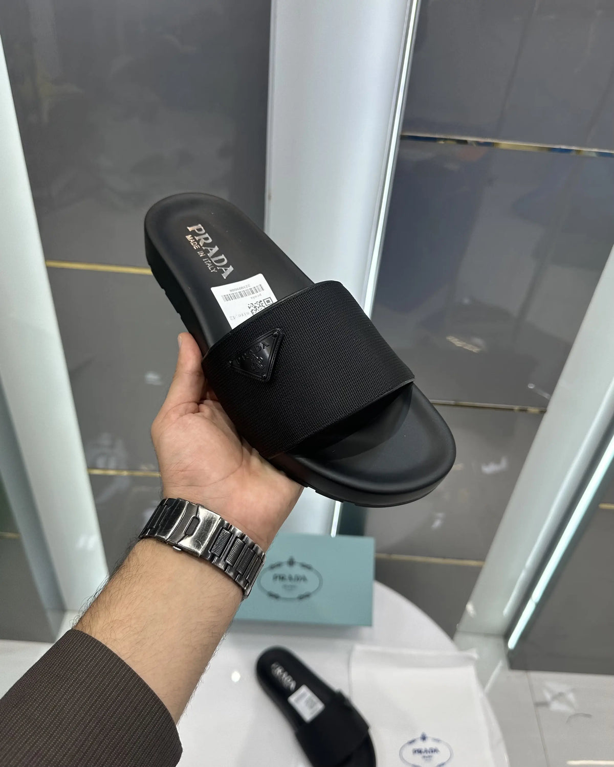 Prada_Milano All Black Premium Luxury Slide For Men