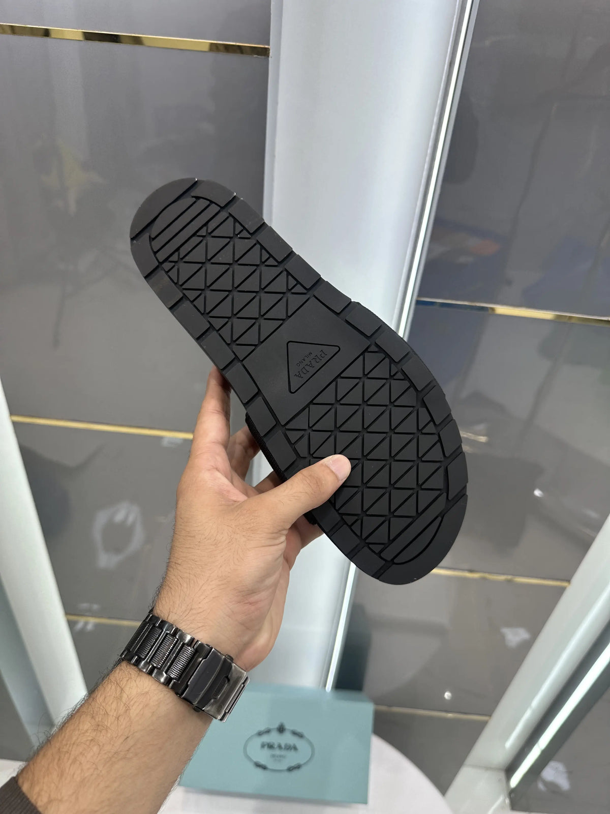 Prada_Milano All Black Premium Luxury Slide For Men