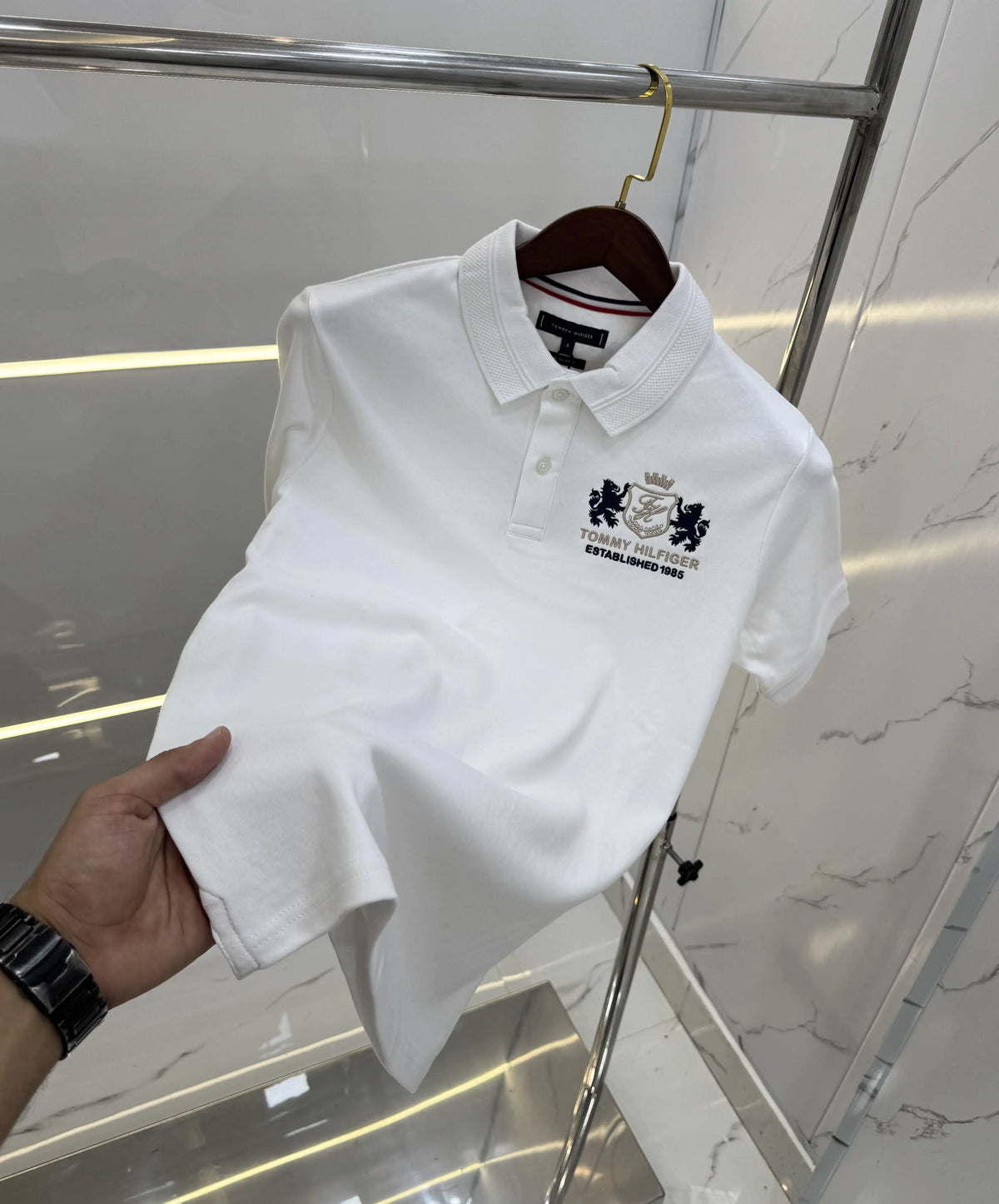 Tomm y Hilfiger White Premium Polo T-shirt