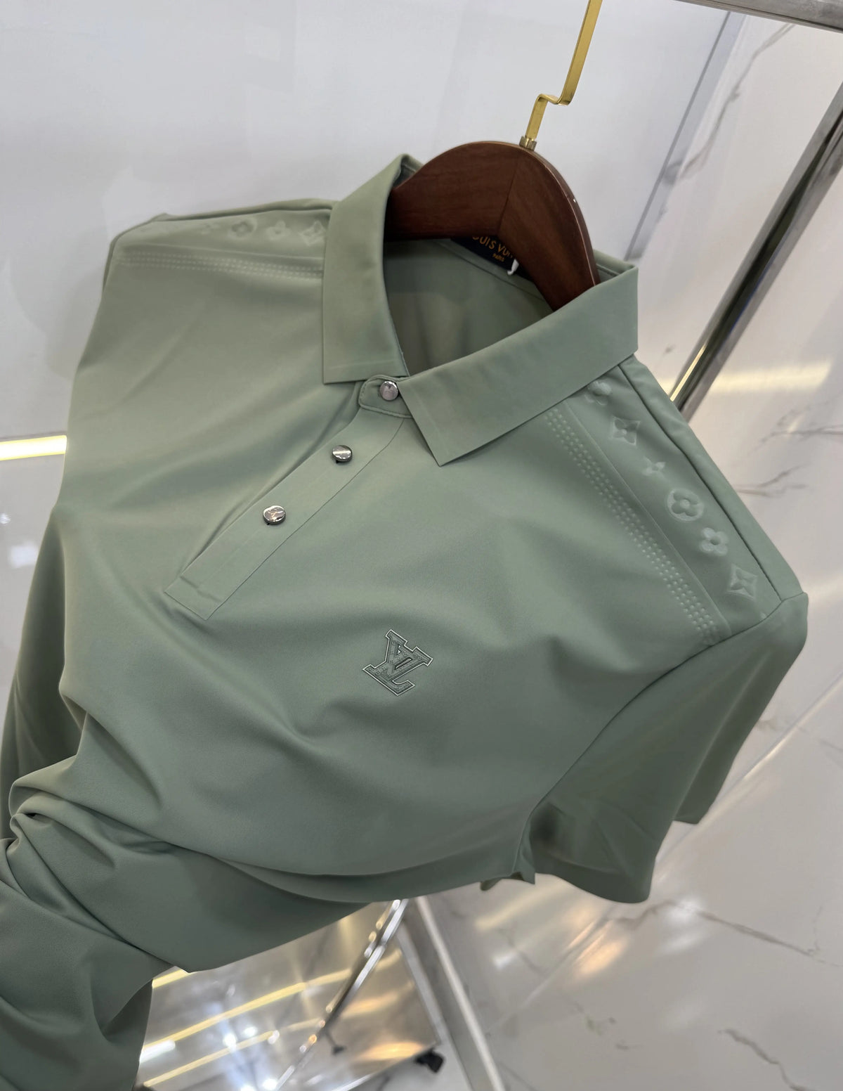 Loui s Vuitto n Green Luxury Polo T-shirt