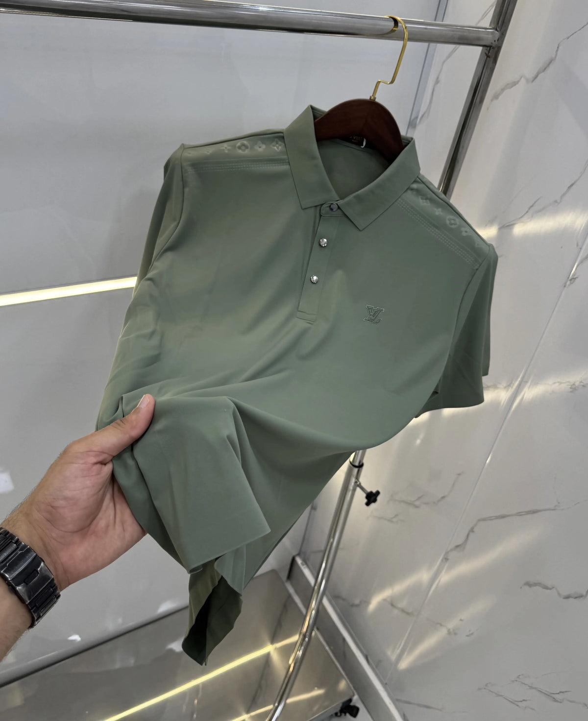 Loui s Vuitto n Green Luxury Polo T-shirt