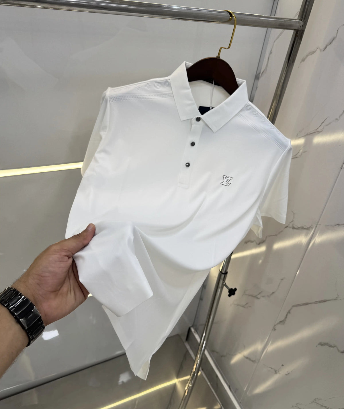 Loui s Vuitto n White Luxury Polo T-shirt
