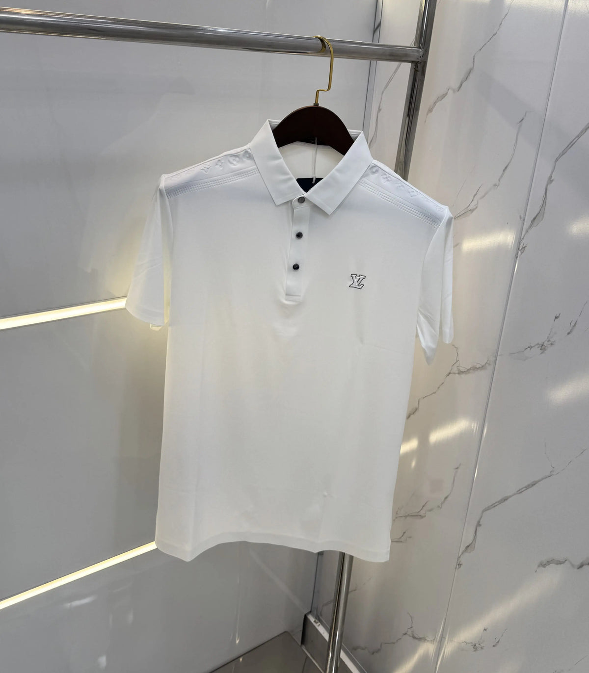 Loui s Vuitto n White Luxury Polo T-shirt