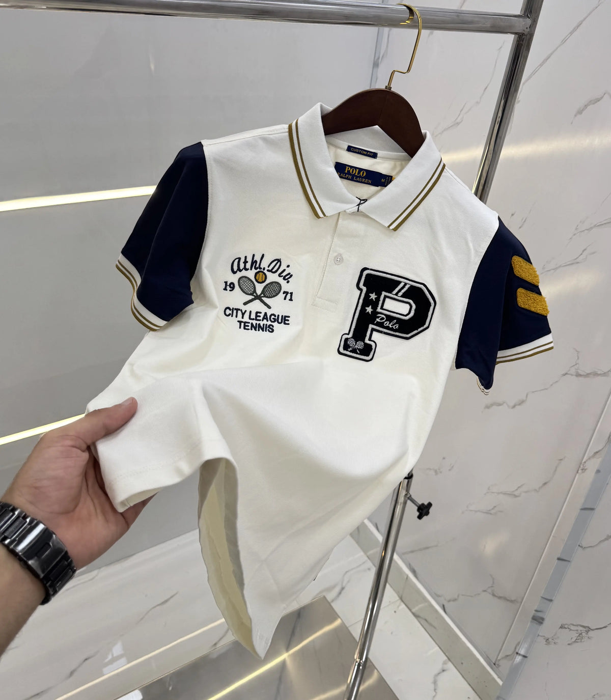 Ralph Laure n White Embroidery Logo premium Polo T-shirt
