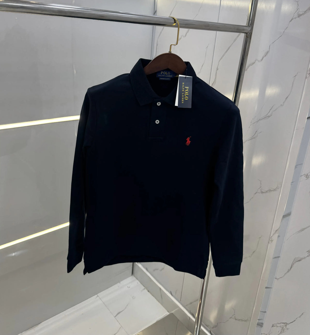 Ralph Laure n Navy Blue Embroidery Logo Premium Full Sleeves Polo T-Shirt