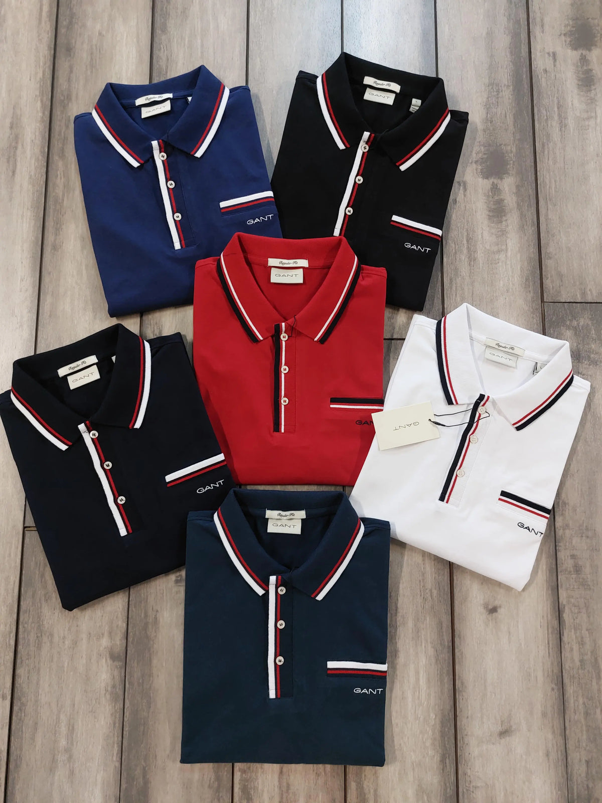 Gant Navy Blue Embroidery Logo Premium Polo T-shirt