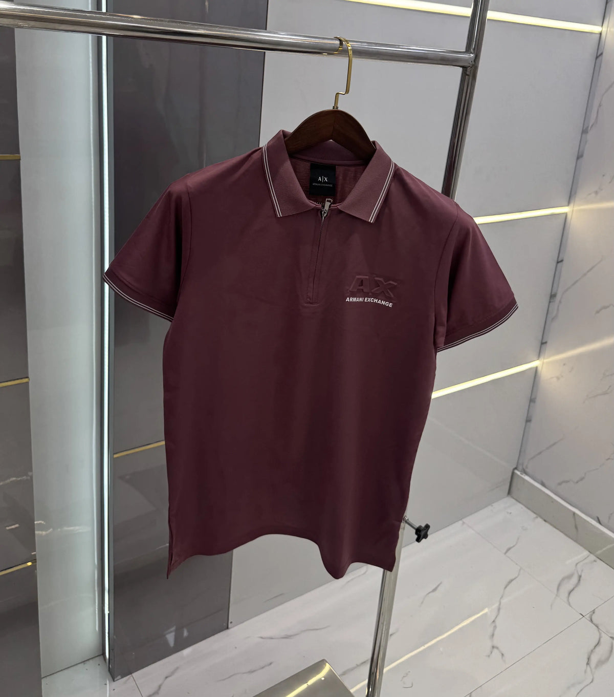 Arman i Exchange Milange Embossed Logo Premium Polo T-shirt With Box