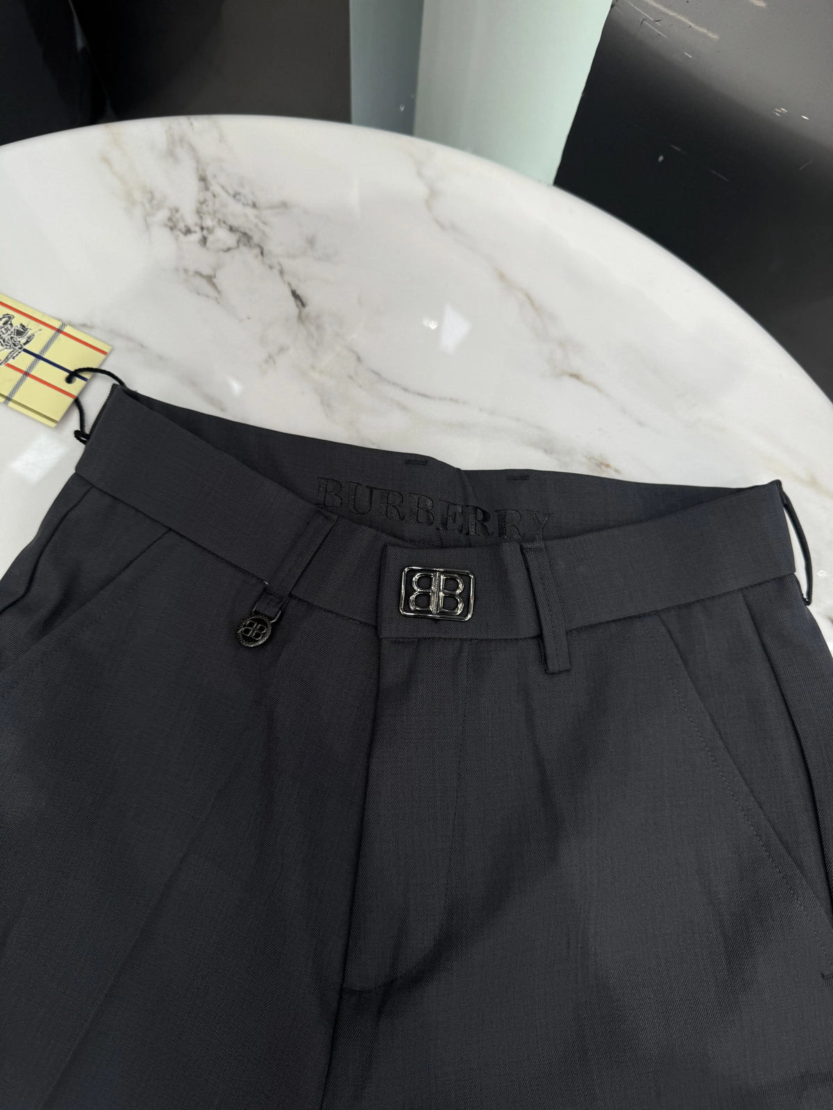 Burberr y Grey Imported Korean Trouser